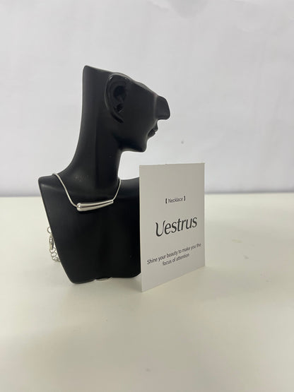 Uestrus Minimalist Geometric Bar Necklace, Niche Design Silver Choker, Must-Have Accessory for Daily & Luxury Outfits