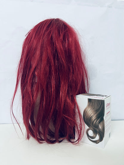 UFancy Long Straight Wig with Bangs – Vibrant Red Synthetic Fiber Hairpiece, Realistic Texture Heat-Resistant Wig for Daily Wear, Special Occasions & Cosplay, Comfortable Lightweight Wig for Women