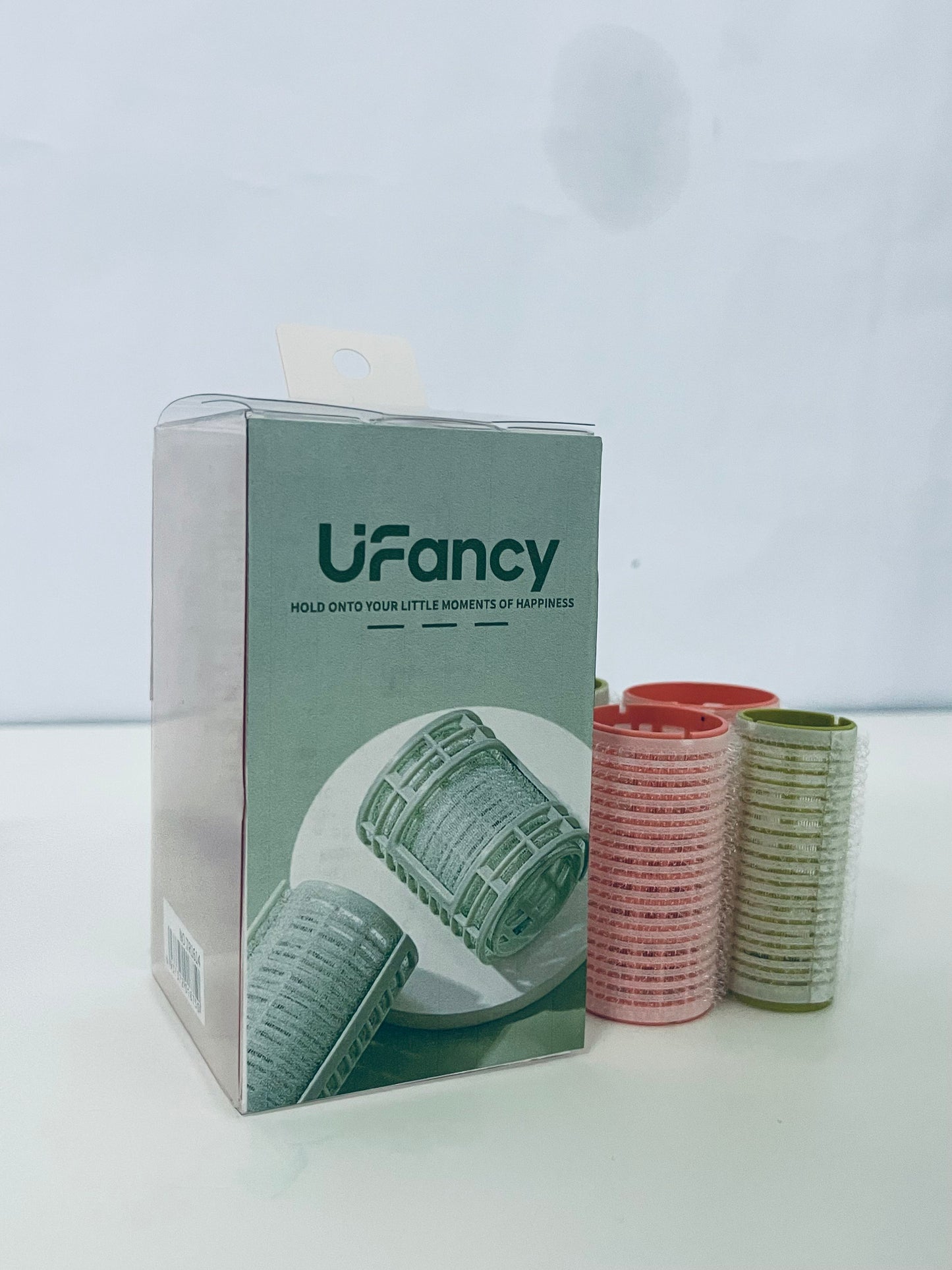 UFancy Non-Electric Hair Rollers – Heatless Self-Grip Curlers with Pastel Pink & Green Design, Gentle Heatless Styling Tools for Natural Curls/Volume, Easy-to-Use Hair Rollers for Daily Hairstyling at Home