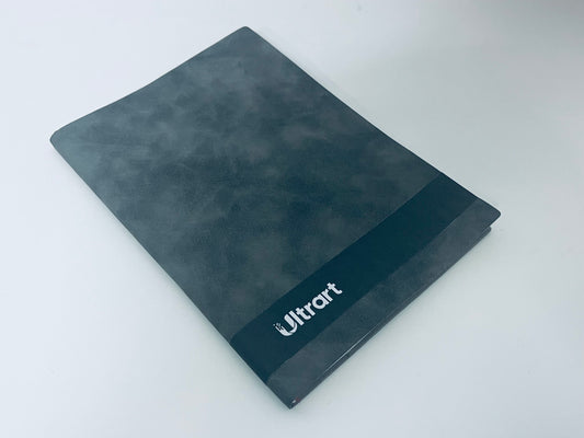 UItrart Premium Faux Leather Notebook - Matte Dark Gray Cover, Eye-Friendly Off-White Lined Pages, Portable Durable Journal for Office, School, Creative Writing, Meeting Notes & Daily Planning
