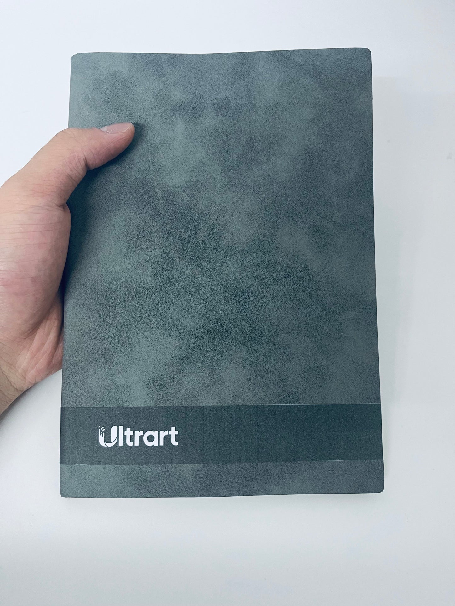 UItrart Premium Faux Leather Notebook - Matte Dark Gray Cover, Eye-Friendly Off-White Lined Pages, Portable Durable Journal for Office, School, Creative Writing, Meeting Notes & Daily Planning
