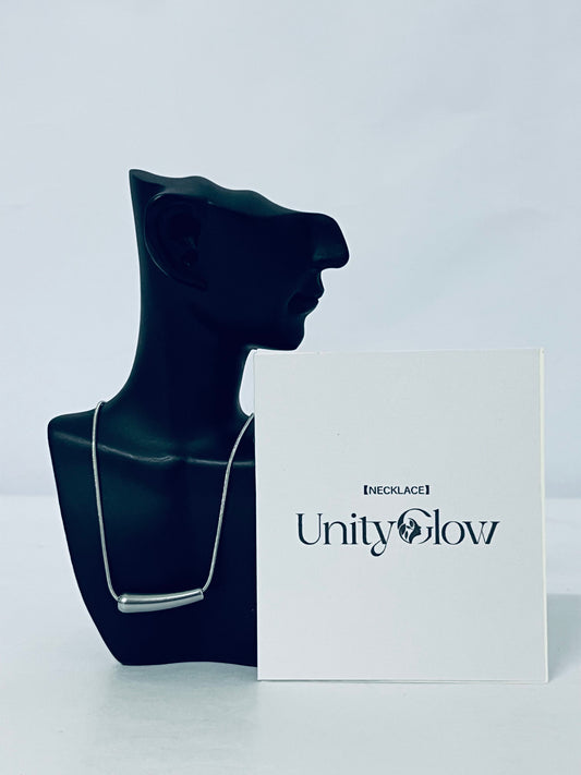 UnityGlow Vintage Tube Bar Choker Necklace Silver Irregular Tube Bar Pendant Necklace Horizontal Bar Necklace Minimalist Geometric Necklace Jewelry for Women
