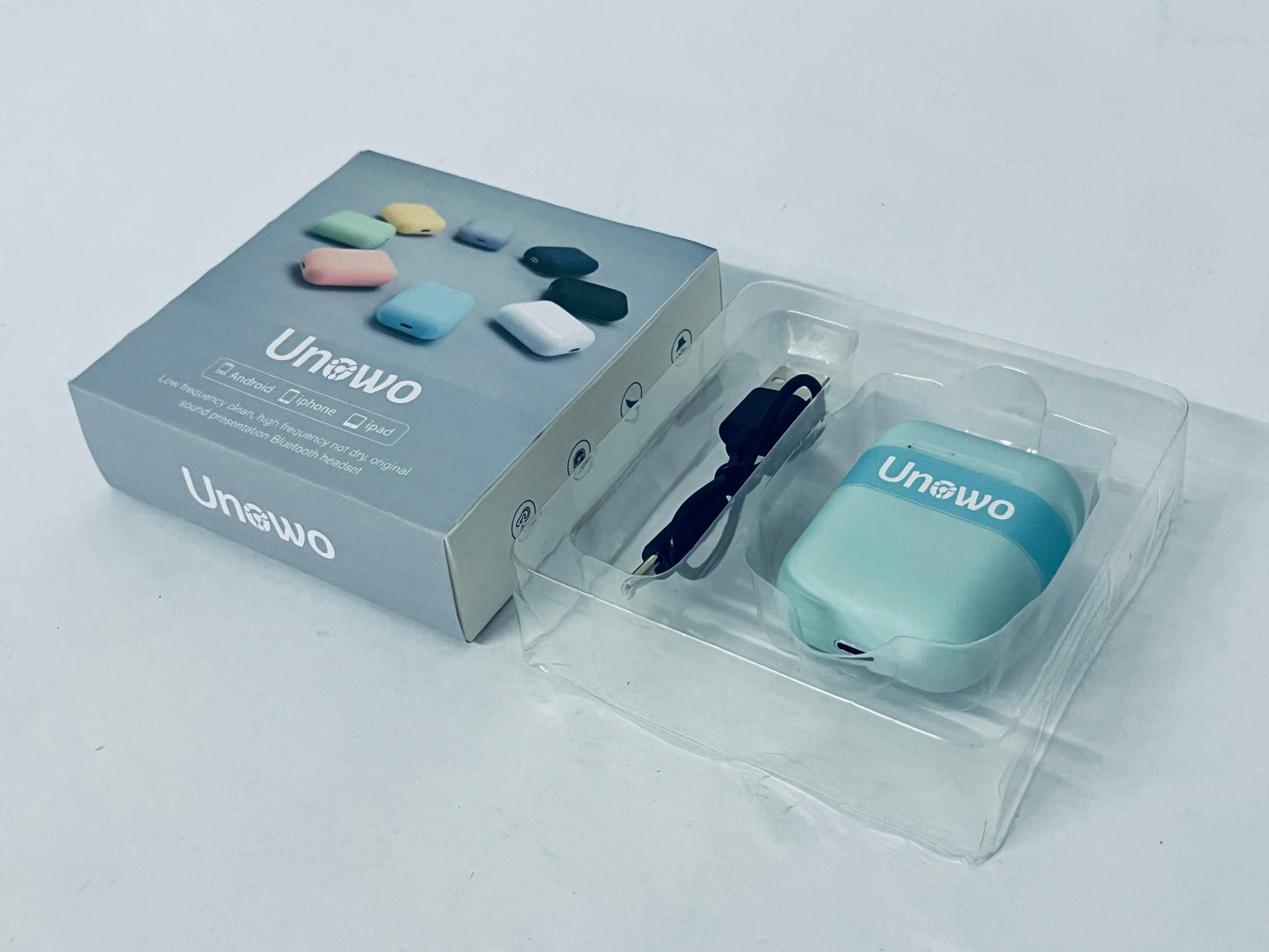 Unowo Headphones Wireless Earbuds, Bluetooth Headphones, with Active Noise Cancellation, Adaptive Audio, Transparency Mode, Personalized Spatial Audio, USB-C Charging Case
