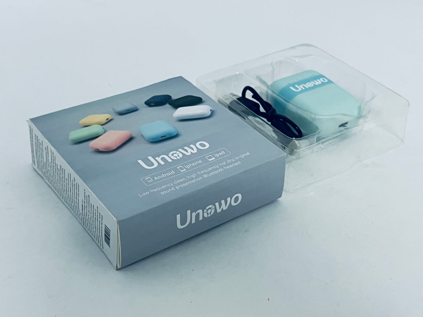 Unowo Headphones Wireless Earbuds, Bluetooth Headphones, with Active Noise Cancellation, Adaptive Audio, Transparency Mode, Personalized Spatial Audio, USB-C Charging Case