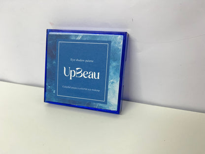 UpBeau 9-Color Blue Eyeshadow Palette (Matte/Shimmer/Glitter)