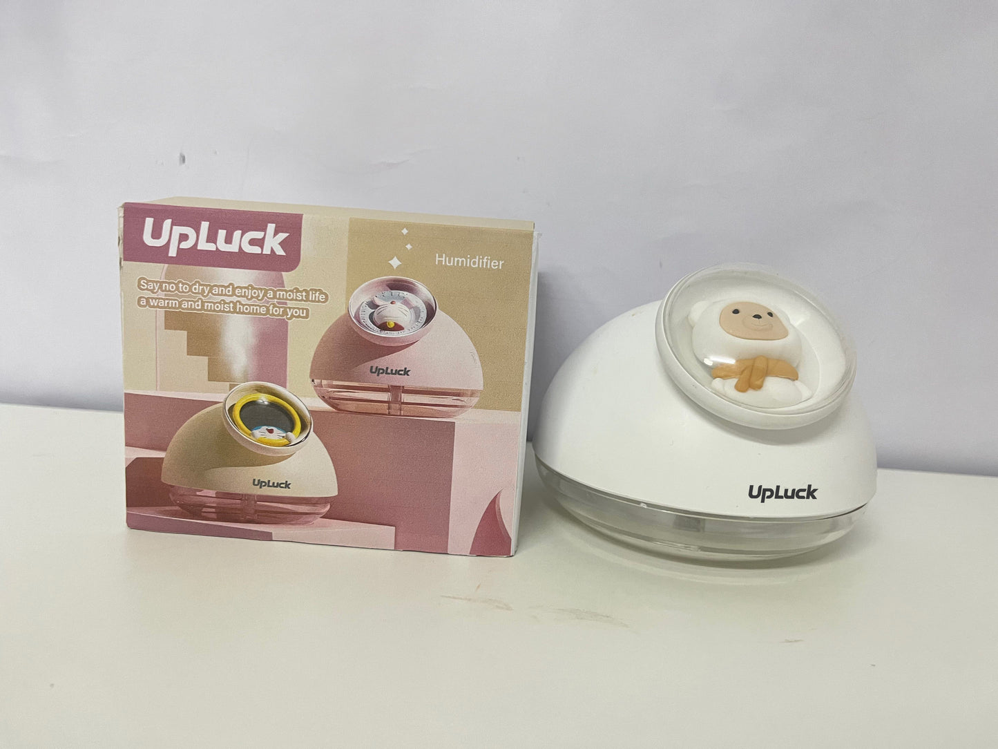 UpLuck White Humidifier - Adorable Monkey Decor + Moisturizing Function