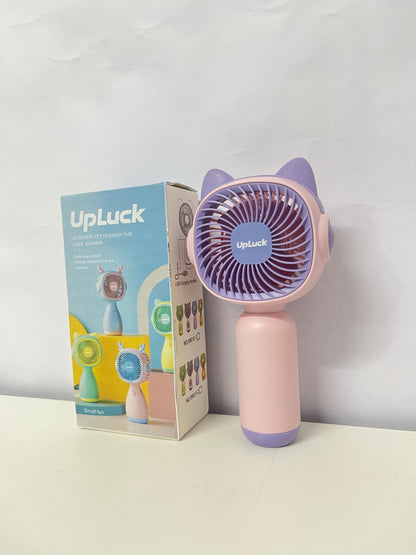UpLuck Electric Fan - Adorable Pet-Ear Style, One-Key Operation for Summer
