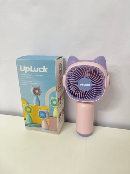 UpLuck Electric Fan - Adorable Pet-Ear Style, One-Key Operation for Summer