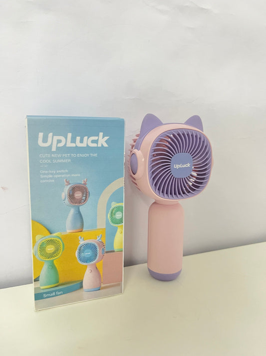 UpLuck Electric Fan - Adorable Pet-Ear Style, One-Key Operation for Summer