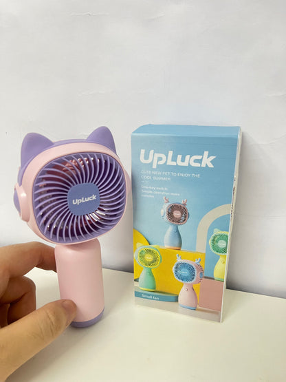 UpLuck Electric Fan - Adorable Pet-Ear Style, One-Key Operation for Summer