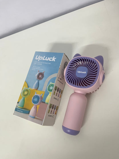 UpLuck Electric Fan - Adorable Pet-Ear Style, One-Key Operation for Summer