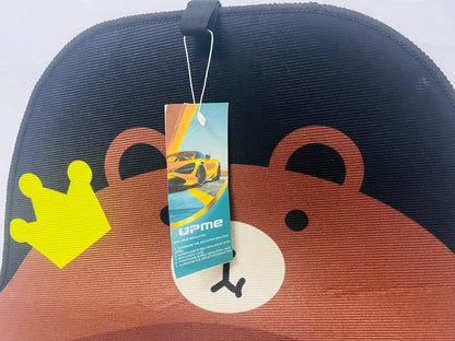 Upme Cartoon Bear Car Seat Cushion - Cute Crown Bear Design Universal Fit Seat Protector Pad