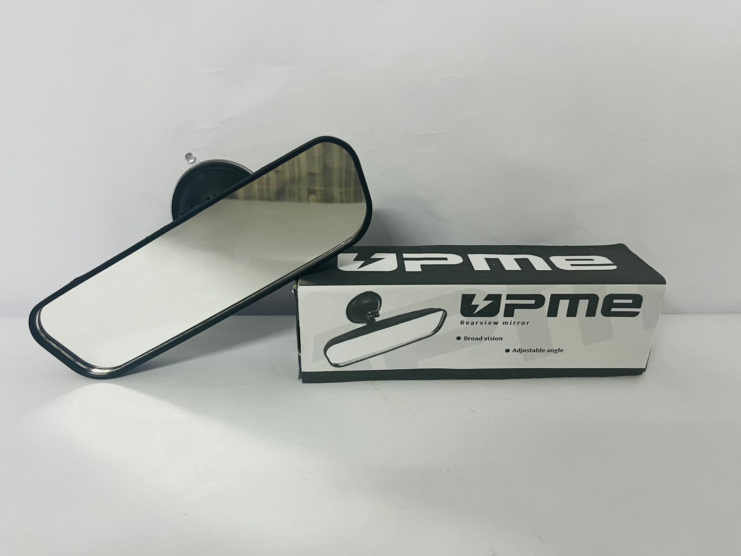Upme Universal Rearview Mirror - Broad Vision Adjustable Interior Rear View Mirror for Car, SUV, Truck