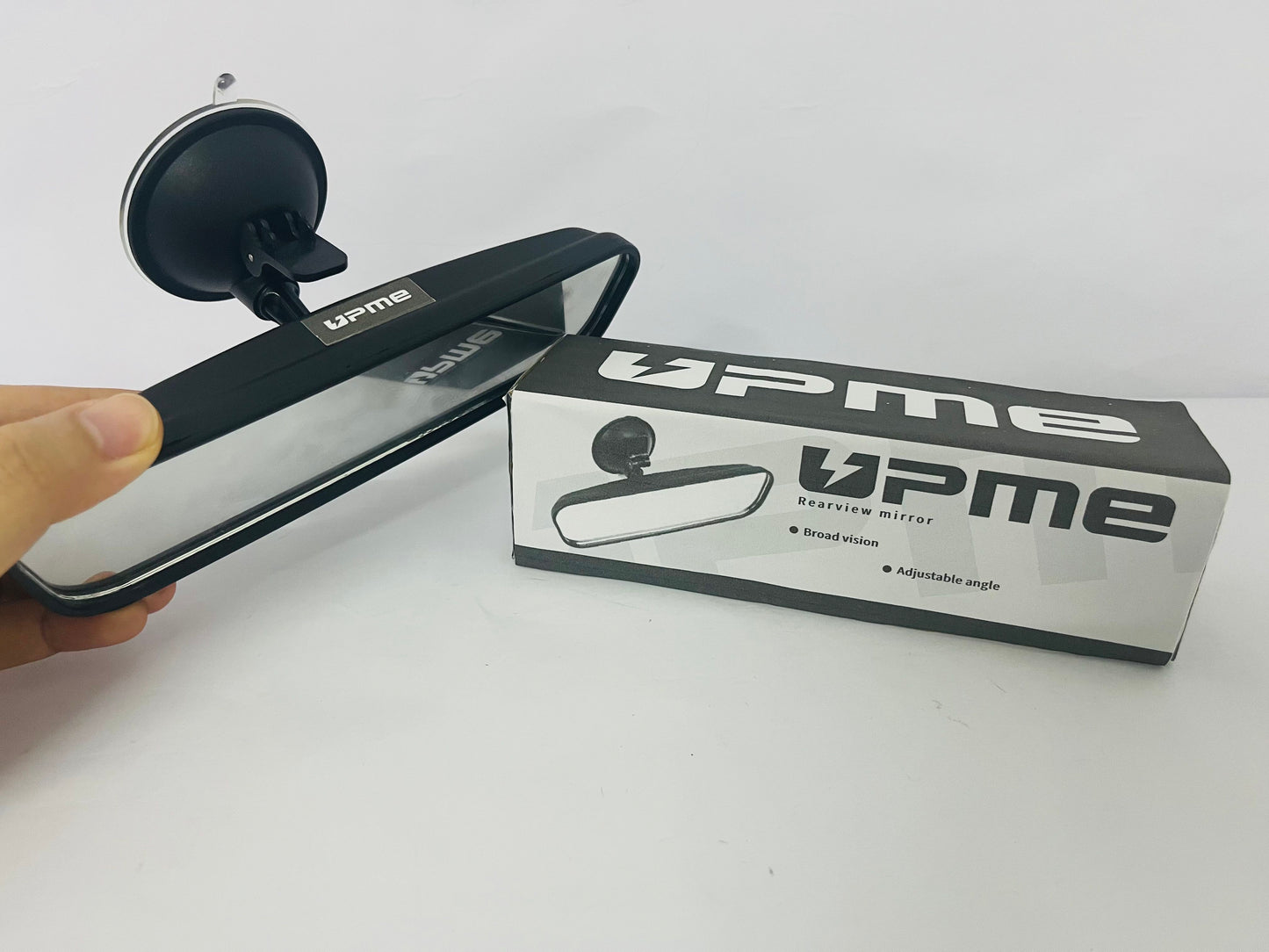 Upme Universal Rearview Mirror - Broad Vision Adjustable Interior Rear View Mirror for Car, SUV, Truck