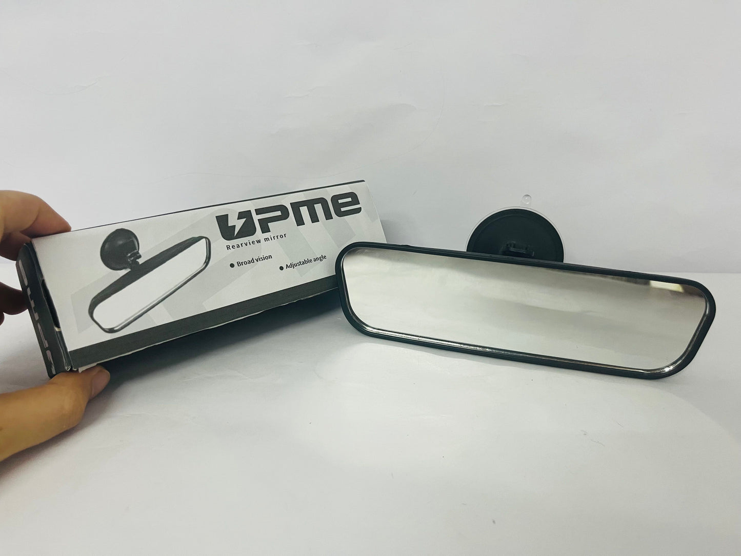 Upme Universal Rearview Mirror - Broad Vision Adjustable Interior Rear View Mirror for Car, SUV, Truck
