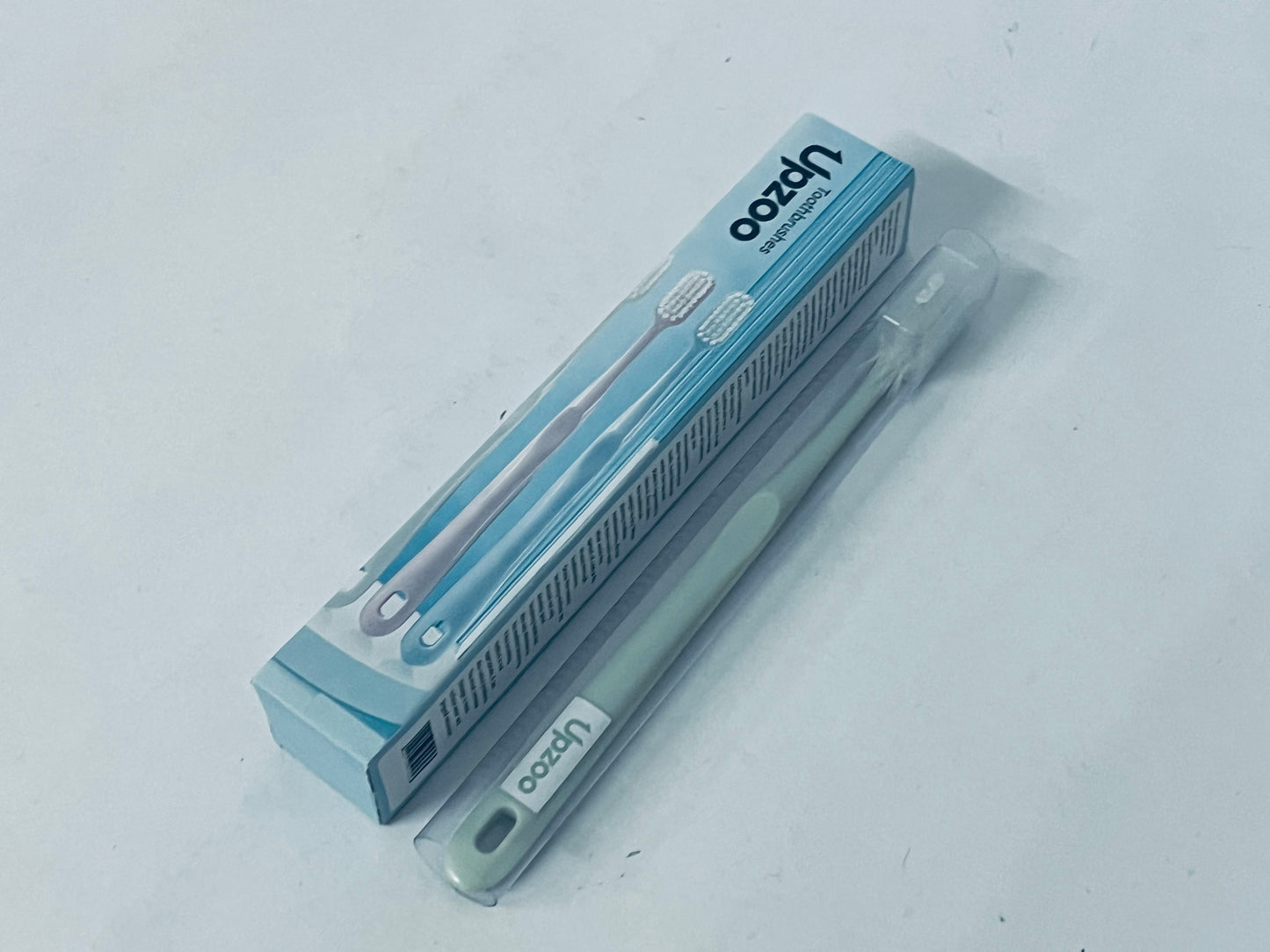 Upzoo Classic Manual Toothbrush with Extra Soft Activated-Charcoal, Tapered Bristles, Bioplastic Handle That Includes Travel Cap, Dentist-Approved, Great for Adults and Kids, Multi Color