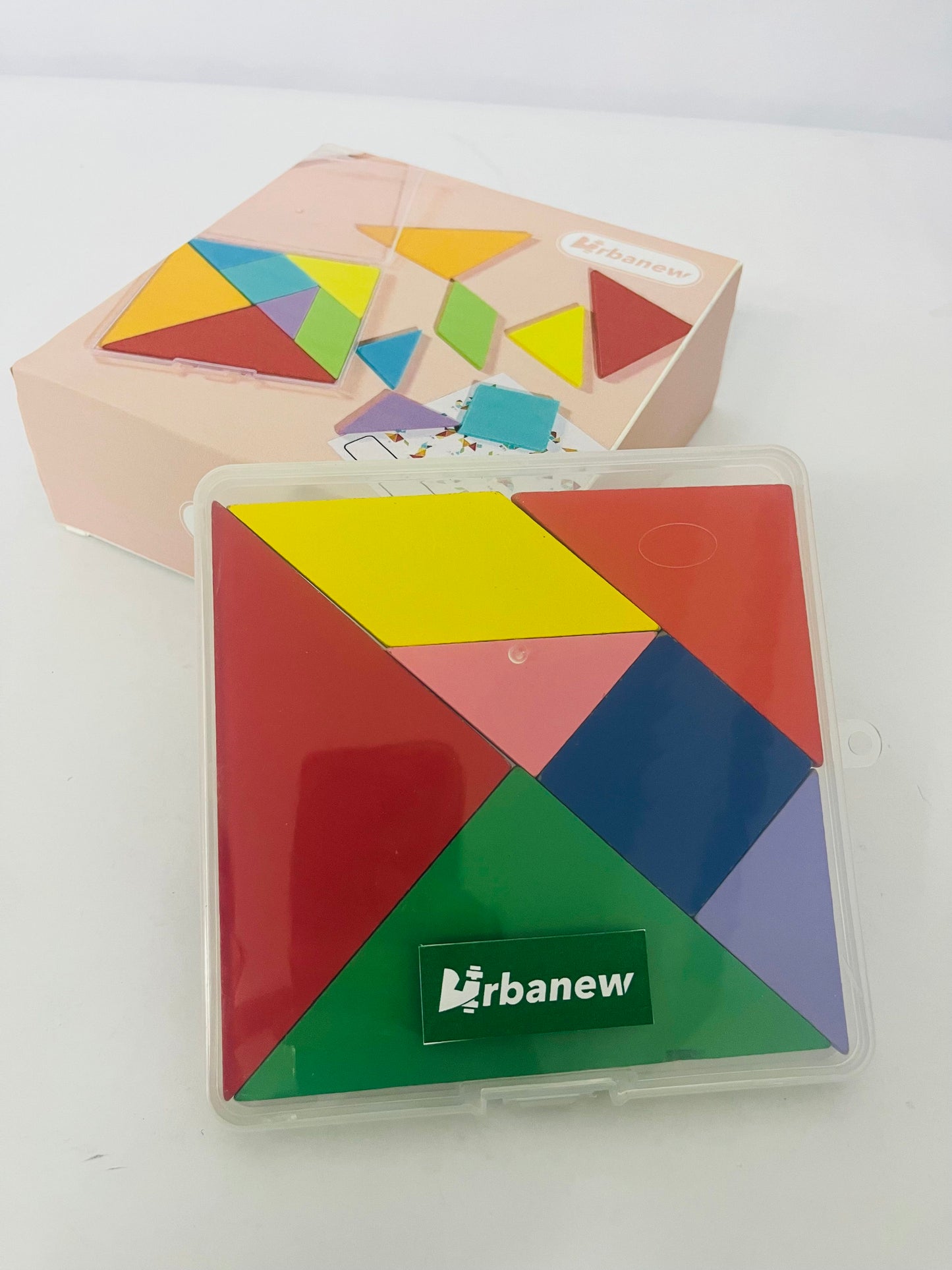 Urbanew Wooden Puzzles for Kids Tangrams Puzzle Brain Logic Blocks,Fun Games Educational Gifts for Kids and Adults(Notch Style)