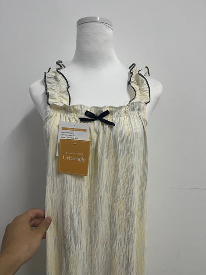 Urbangle  100% Cotton Nightgowns for Women Sleeveless Sleep Dress Ladies Gowns Sleepwear with Pockets