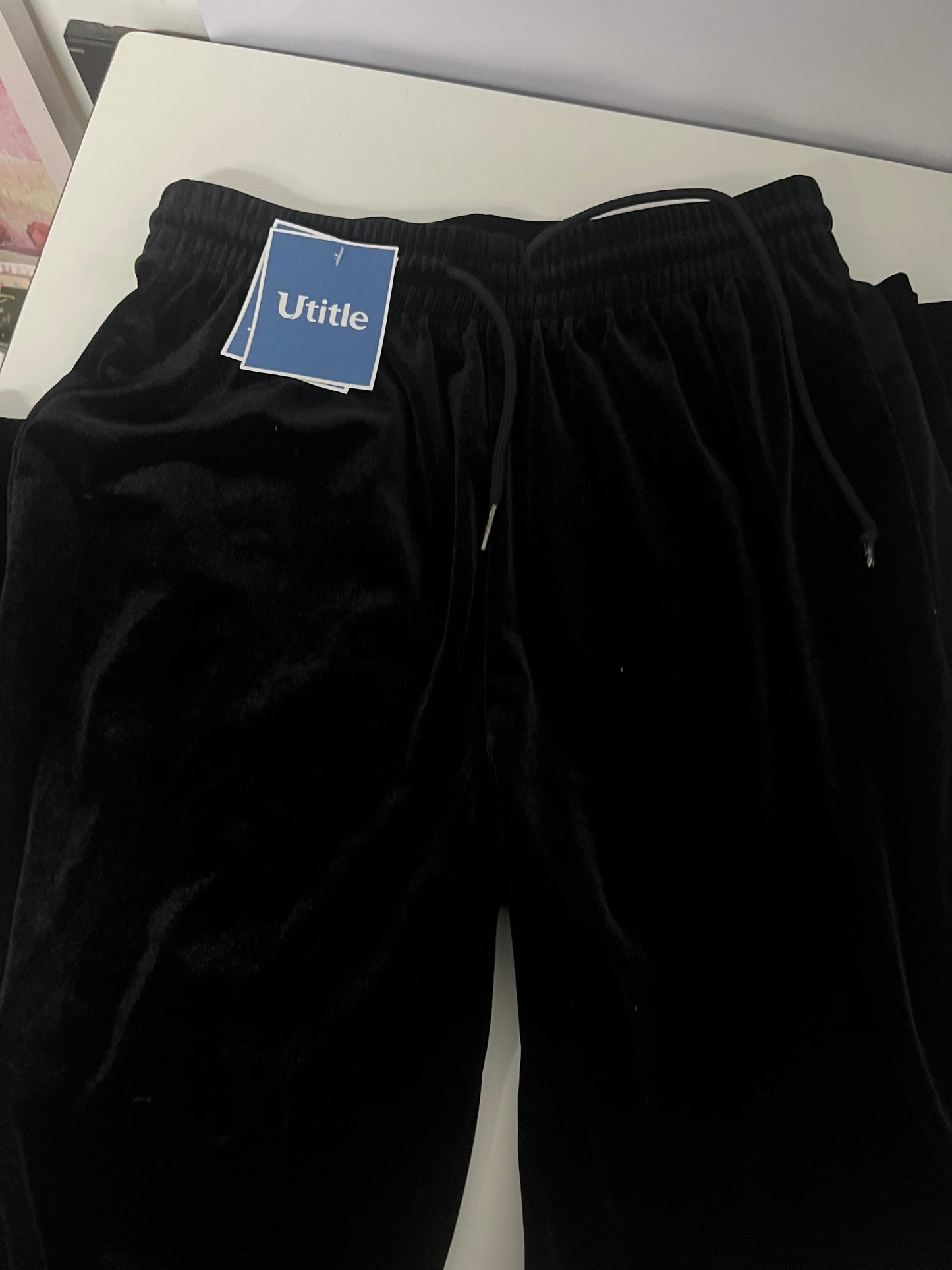 【Utitle Black Velvet Casual Pants】—— Luxurious Comfort for Daily Styling