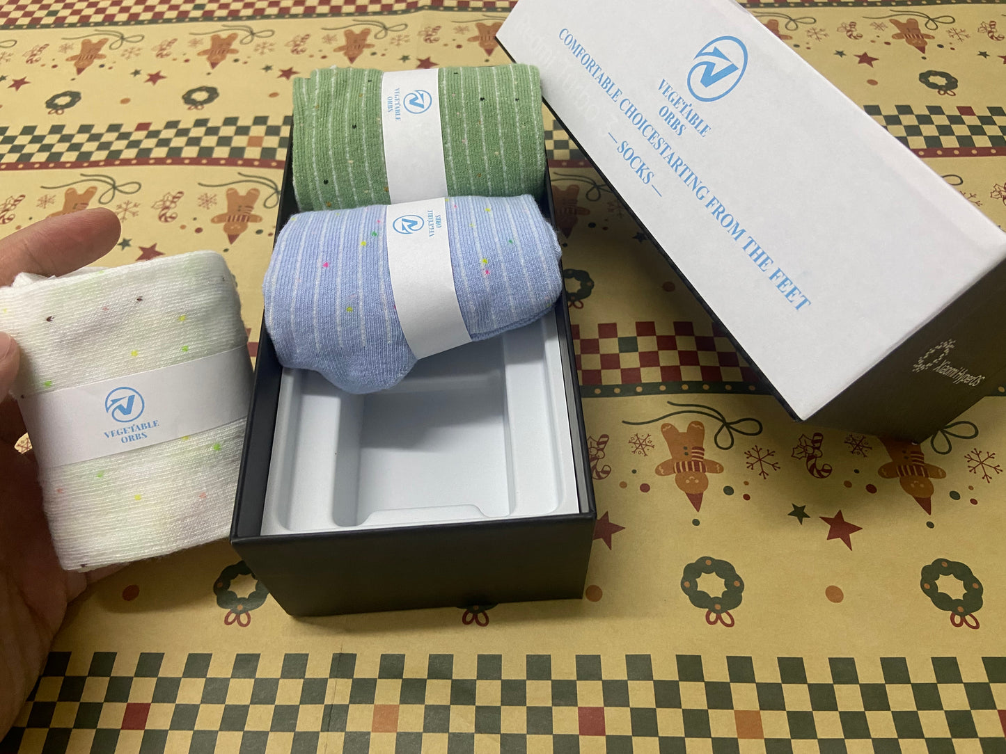 VEGETABLE ORBS Socks Socks For Women, Set in Gift Craft Box Ribbed Design, Soft, Breathable, Socks for Hiking, Comfort, Durable