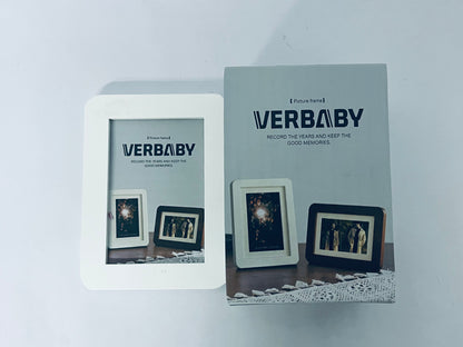VERBABY Round Corner Wood Picture Frame with Mat Shatterproof Plexiglass Includes Hanging Hardware For Wall Hanging Or Tabletop Display Fram