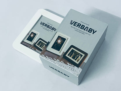 VERBABY Round Corner Wood Picture Frame with Mat Shatterproof Plexiglass Includes Hanging Hardware For Wall Hanging Or Tabletop Display Fram