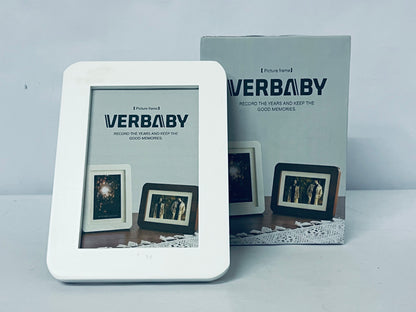 VERBABY Round Corner Wood Picture Frame with Mat Shatterproof Plexiglass Includes Hanging Hardware For Wall Hanging Or Tabletop Display Fram