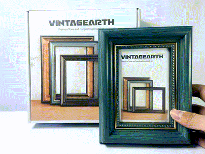 VINTAGEARTH 8x10 Picture Frame, Rustic Farmhouse Picture Frames for Table or Wall Hanging