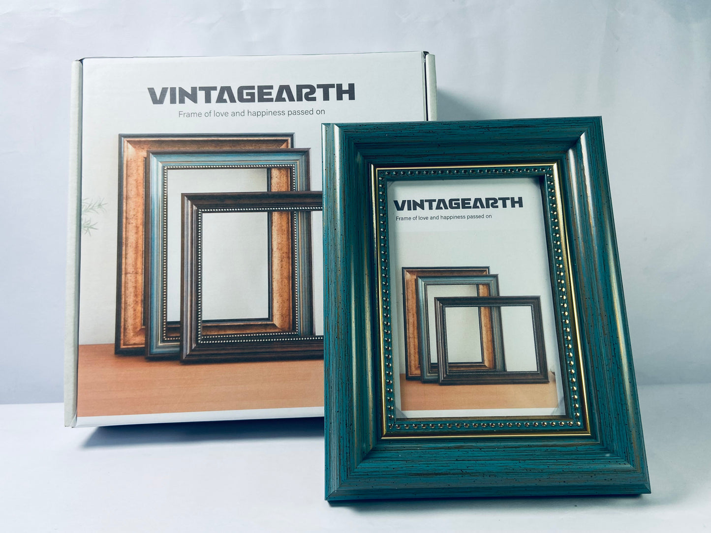 VINTAGEARTH 8x10 Picture Frame, Rustic Farmhouse Picture Frames for Table or Wall Hanging