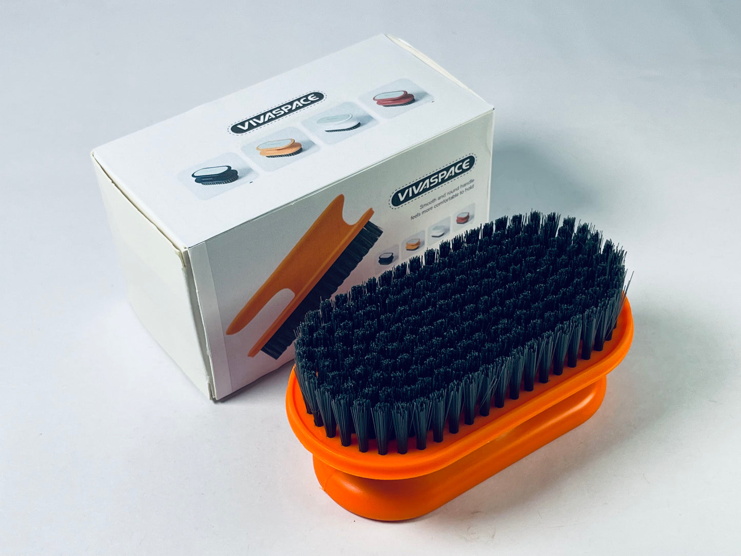 VIVASPACE Scrub Brush for Cleaning Comfort Grip Shower Scrubber Stiff Bristles with Handle Heavy Duty Cleaner Brush for Tub Sink Carpet Floor