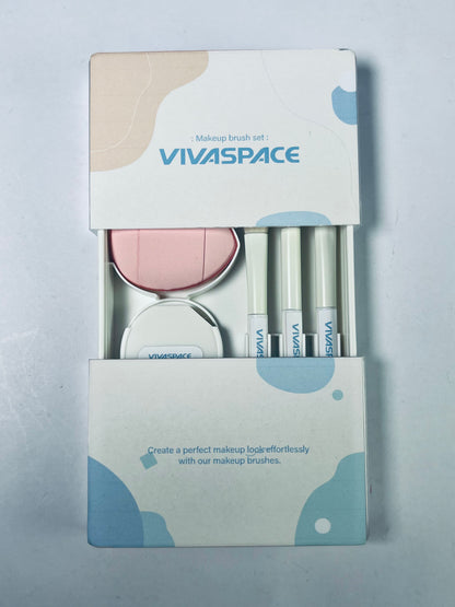 VIVASPACE Eye Makeup Brush Set, 4 Pcs Professional Blending Eyeshadow Makeup Brushes for Concealer Eyebrows Eyeliner, Soft Hairs & metal Handle