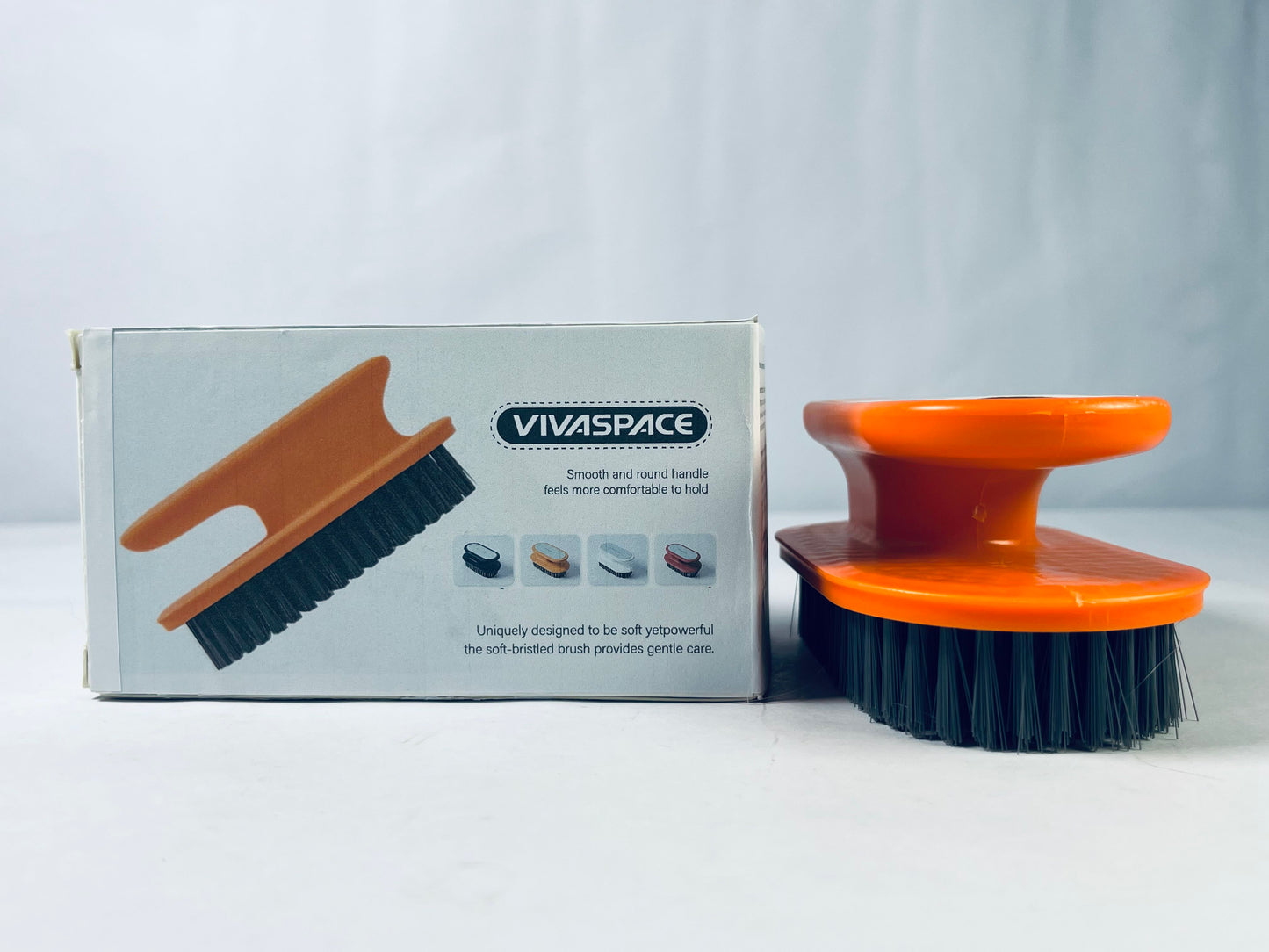 VIVASPACE Scrub Brush for Cleaning Comfort Grip Shower Scrubber Stiff Bristles with Handle Heavy Duty Cleaner Brush for Tub Sink Carpet Floor