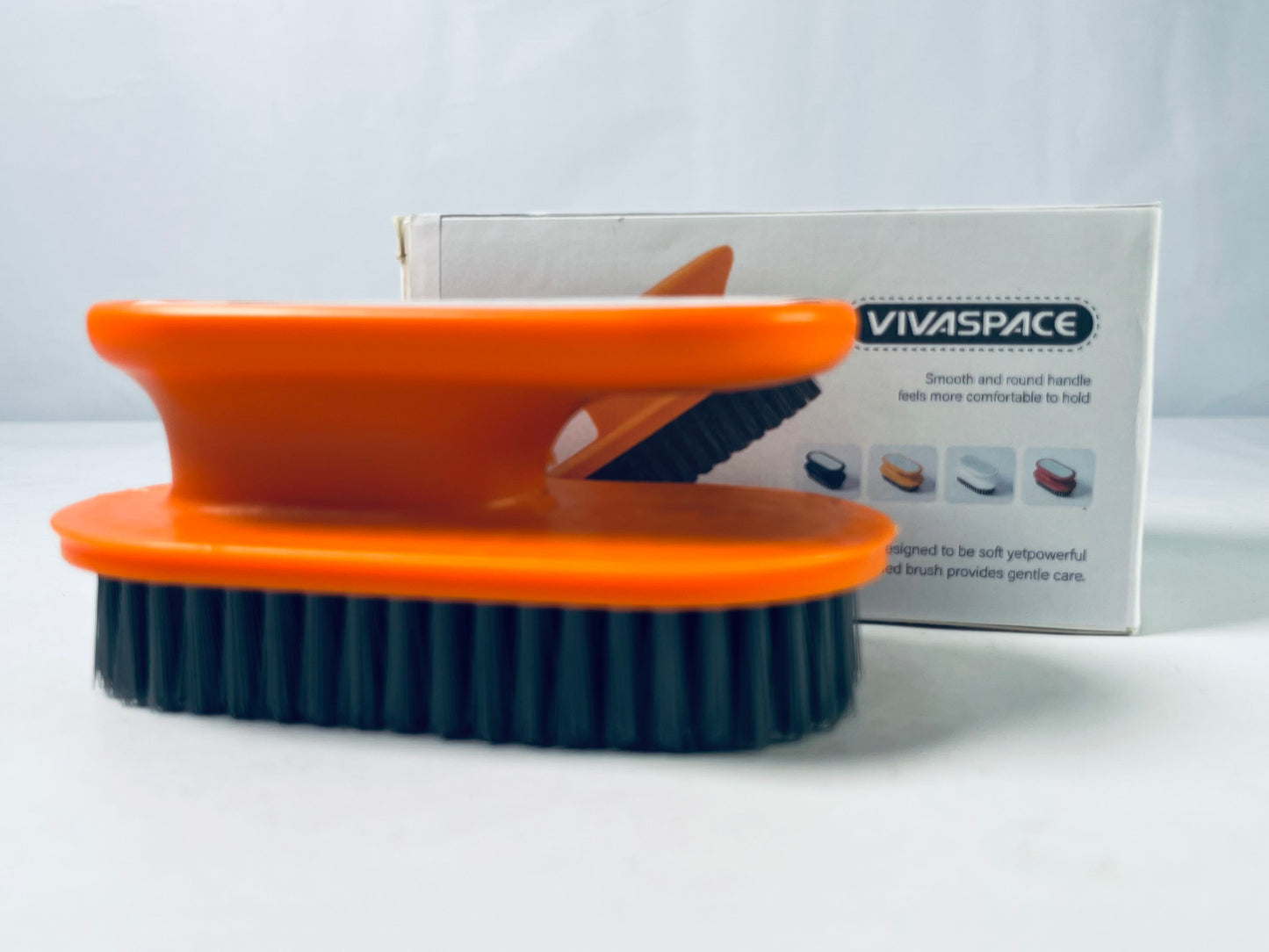 VIVASPACE Scrub Brush for Cleaning Comfort Grip Shower Scrubber Stiff Bristles with Handle Heavy Duty Cleaner Brush for Tub Sink Carpet Floor