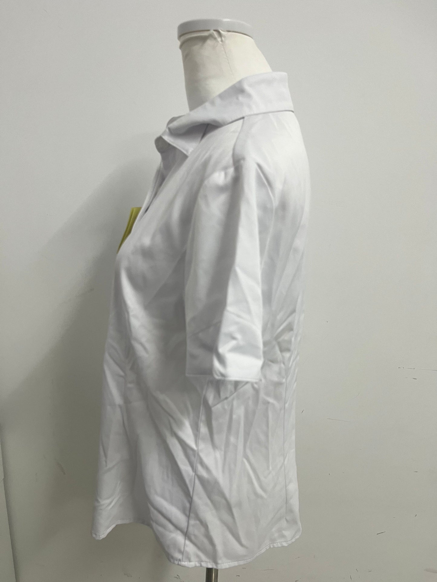 [Vacanthe Chemises]——Vacanthe Classic Twill Short-Sleeve Shirt - Oversized Versatile White Button-Down