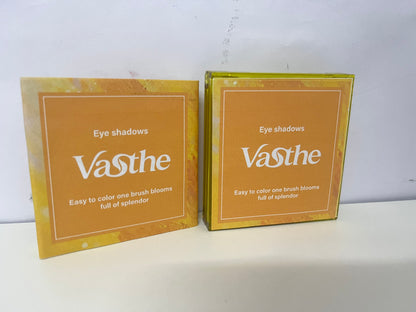 [Vasthe Eye shadow]—— Vasthe Warm Sun Golden Brown 9-Color Eyeshadow Palette - Matte, Shimmer, and Glitter Finish