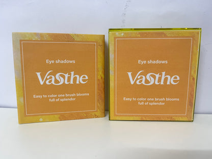 [Vasthe Eye shadow]—— Vasthe Warm Sun Golden Brown 9-Color Eyeshadow Palette - Matte, Shimmer, and Glitter Finish