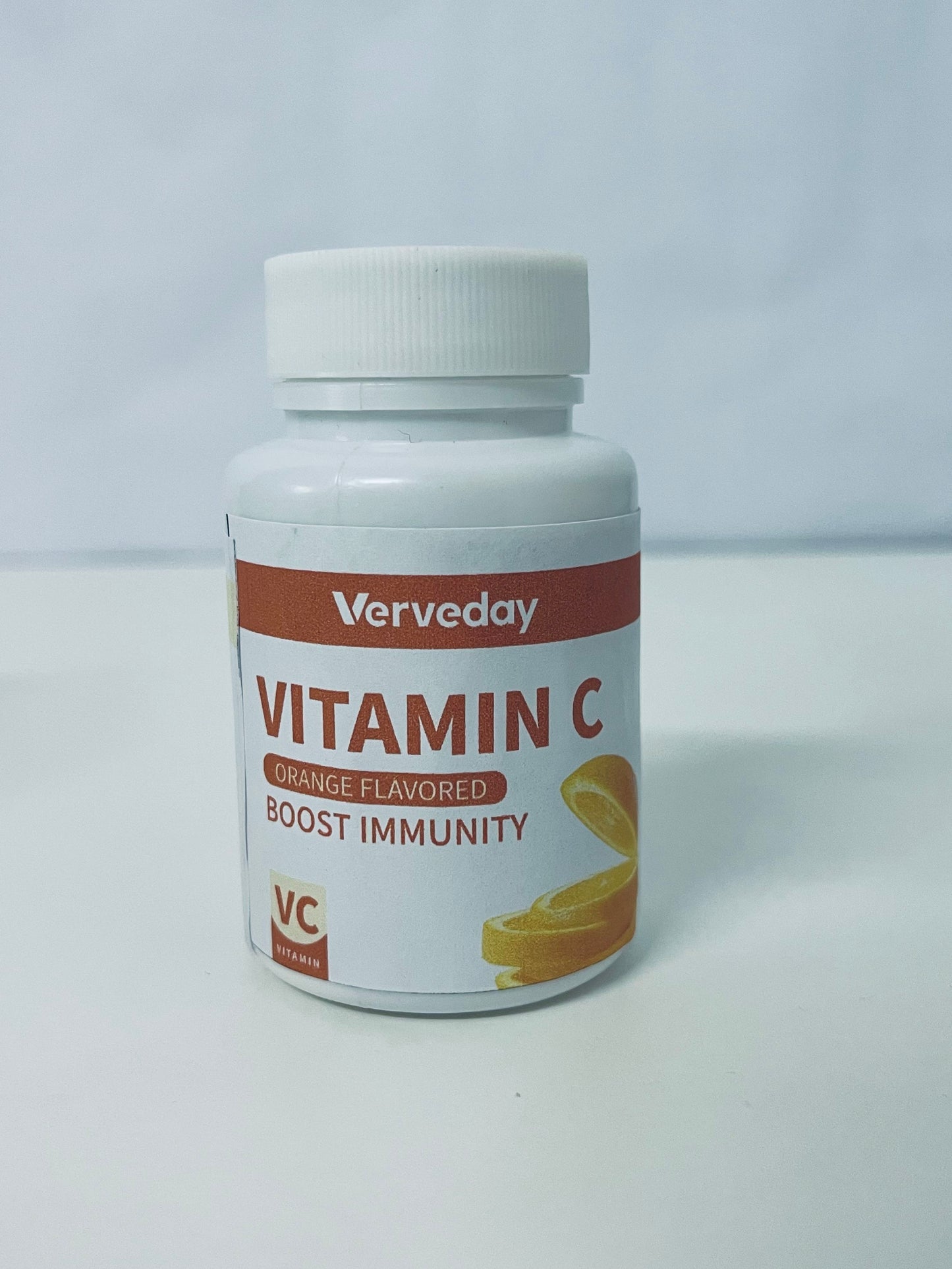Verveday Orange-Flavored Vitamin C Tablets: Daily Light Nutritional Supply for Immunity Boost