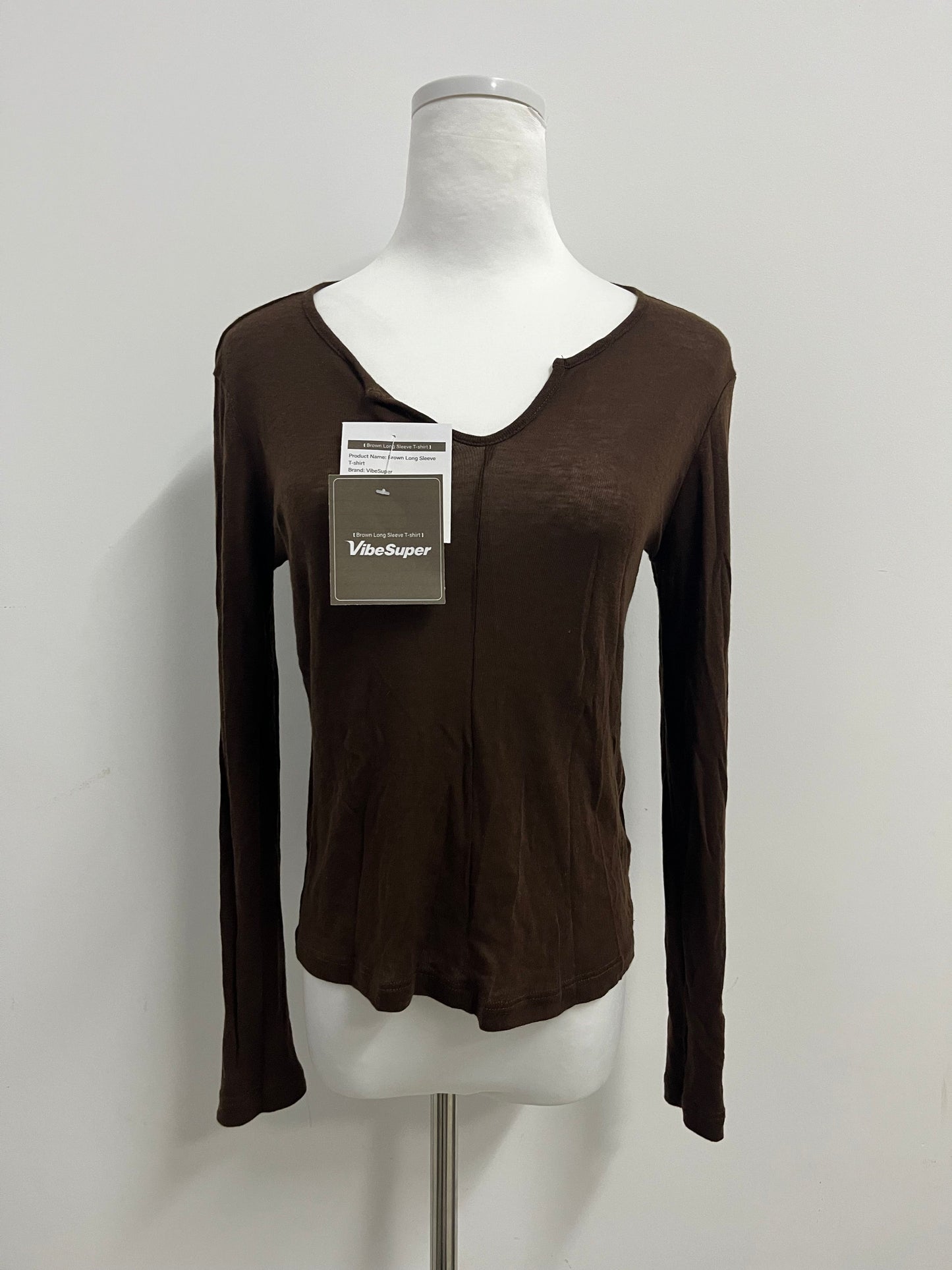 VibeSuper Women V Neck Top Long Sleeve Cotton Knit T-Shirt Regular Fit Pullover Business Casual Comfortable