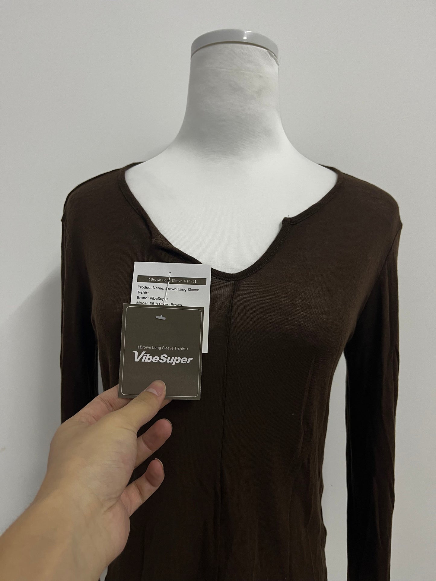 VibeSuper Women V Neck Top Long Sleeve Cotton Knit T-Shirt Regular Fit Pullover Business Casual Comfortable