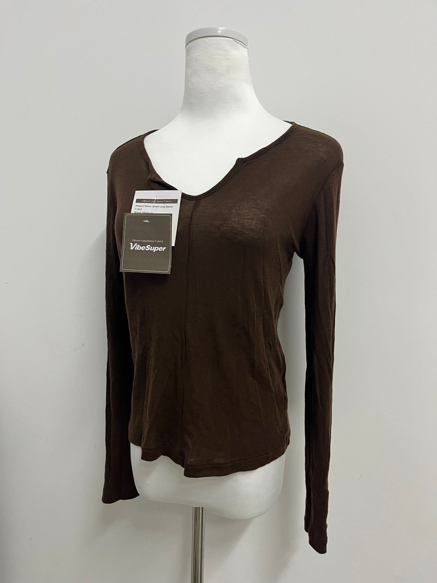VibeSuper Women V Neck Top Long Sleeve Cotton Knit T-Shirt Regular Fit Pullover Business Casual Comfortable