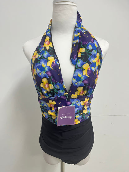 Violetop Swimsuits Floral Halter - Vibrant Print with Flattering Ruched Bottoms
