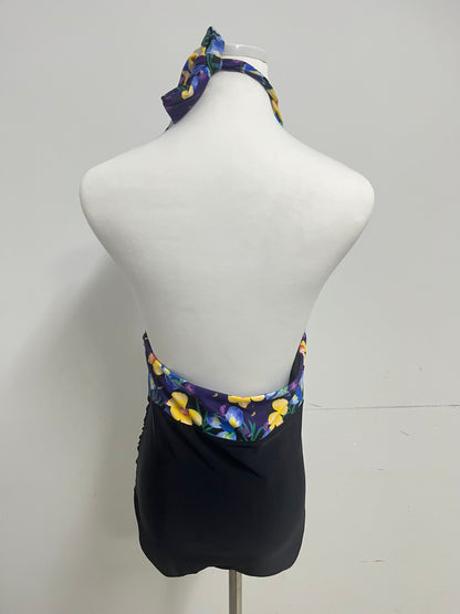 Violetop Swimsuits Floral Halter - Vibrant Print with Flattering Ruched Bottoms