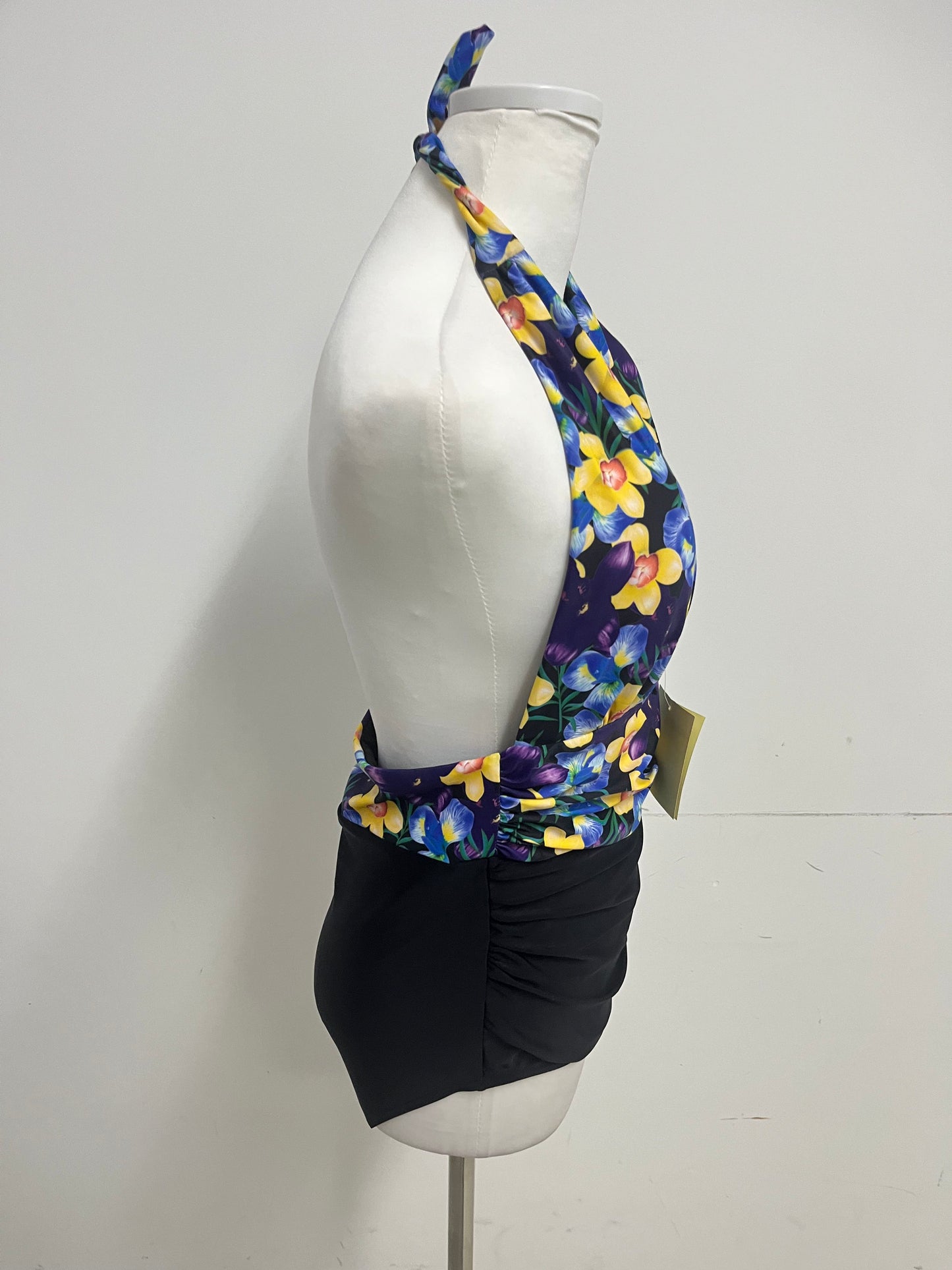 Violetop Swimsuits Floral Halter - Vibrant Print with Flattering Ruched Bottoms