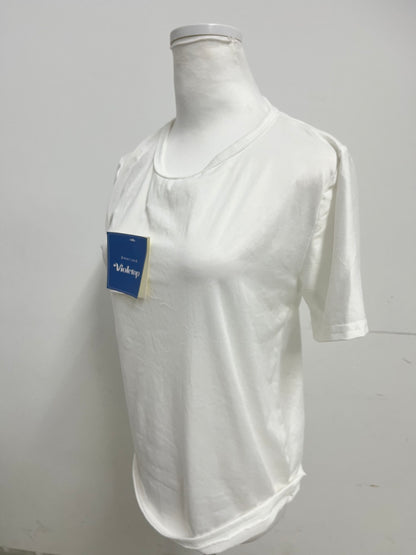 Violetop White Crew Neck T-Shirt - Versatile Short-Sleeve Everyday Wear