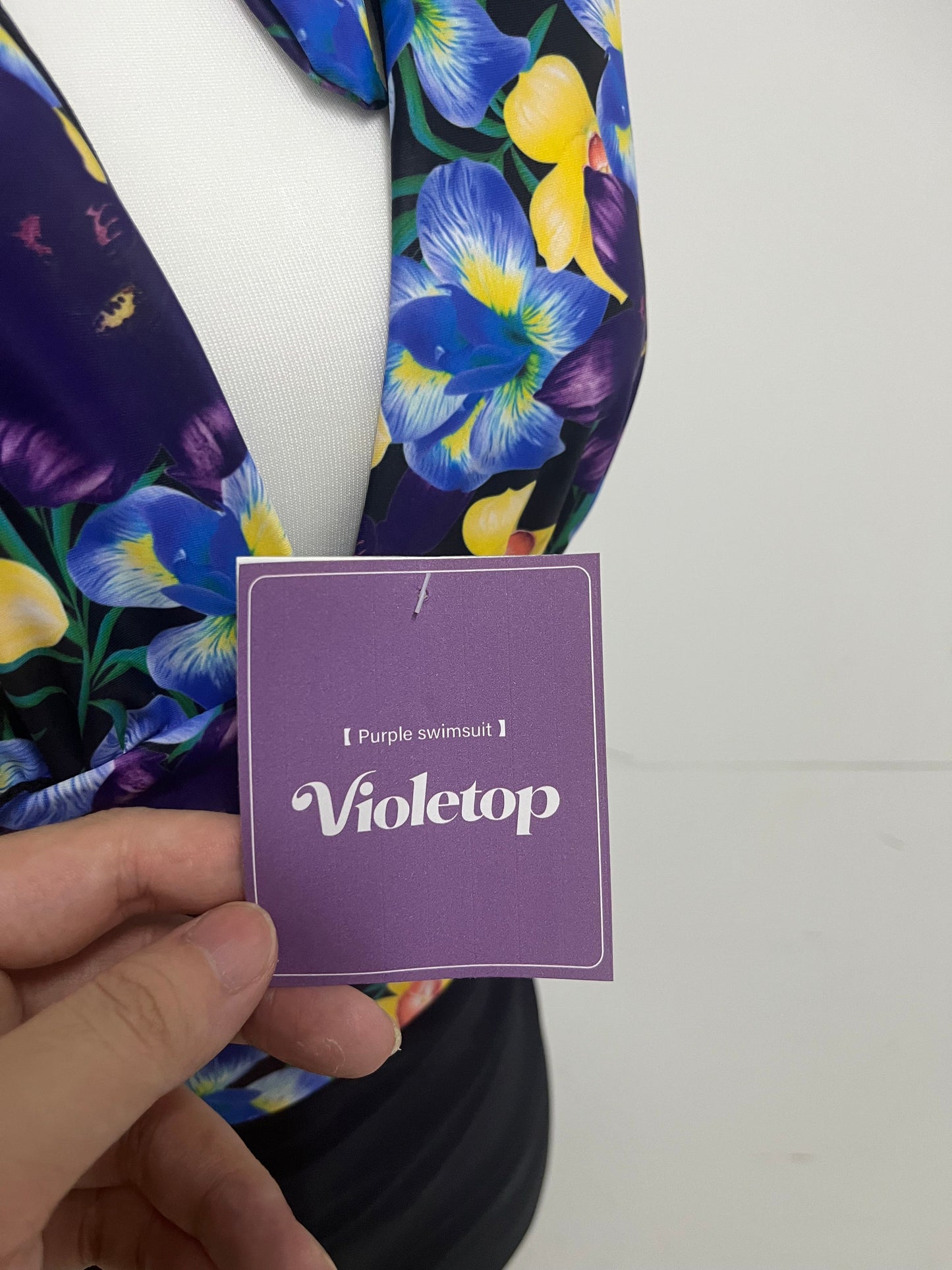 Violetop Swimsuits Floral Halter - Vibrant Print with Flattering Ruched Bottoms