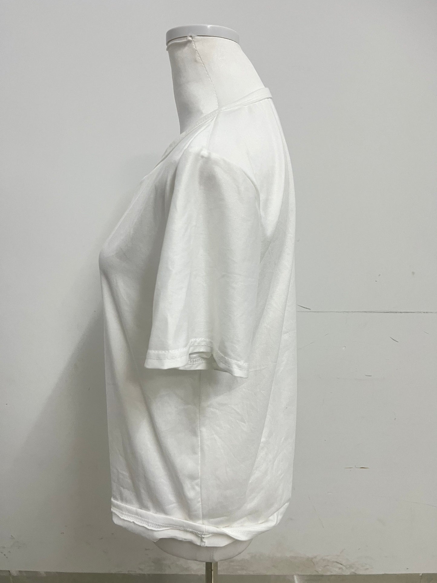 Violetop White Crew Neck T-Shirt - Versatile Short-Sleeve Everyday Wear