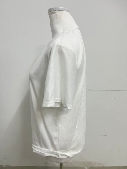Violetop White Crew Neck T-Shirt - Versatile Short-Sleeve Everyday Wear