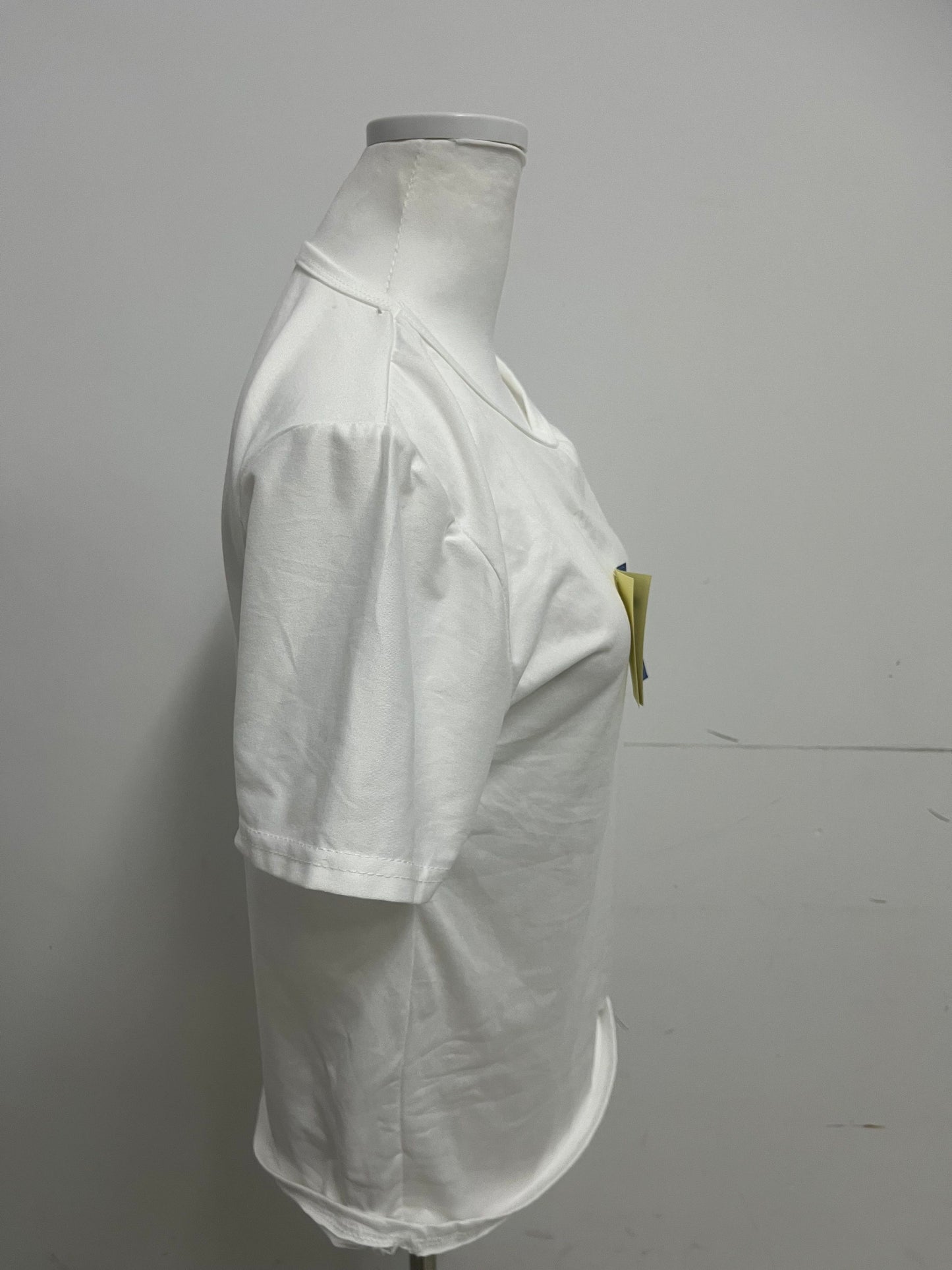 Violetop White Crew Neck T-Shirt - Versatile Short-Sleeve Everyday Wear