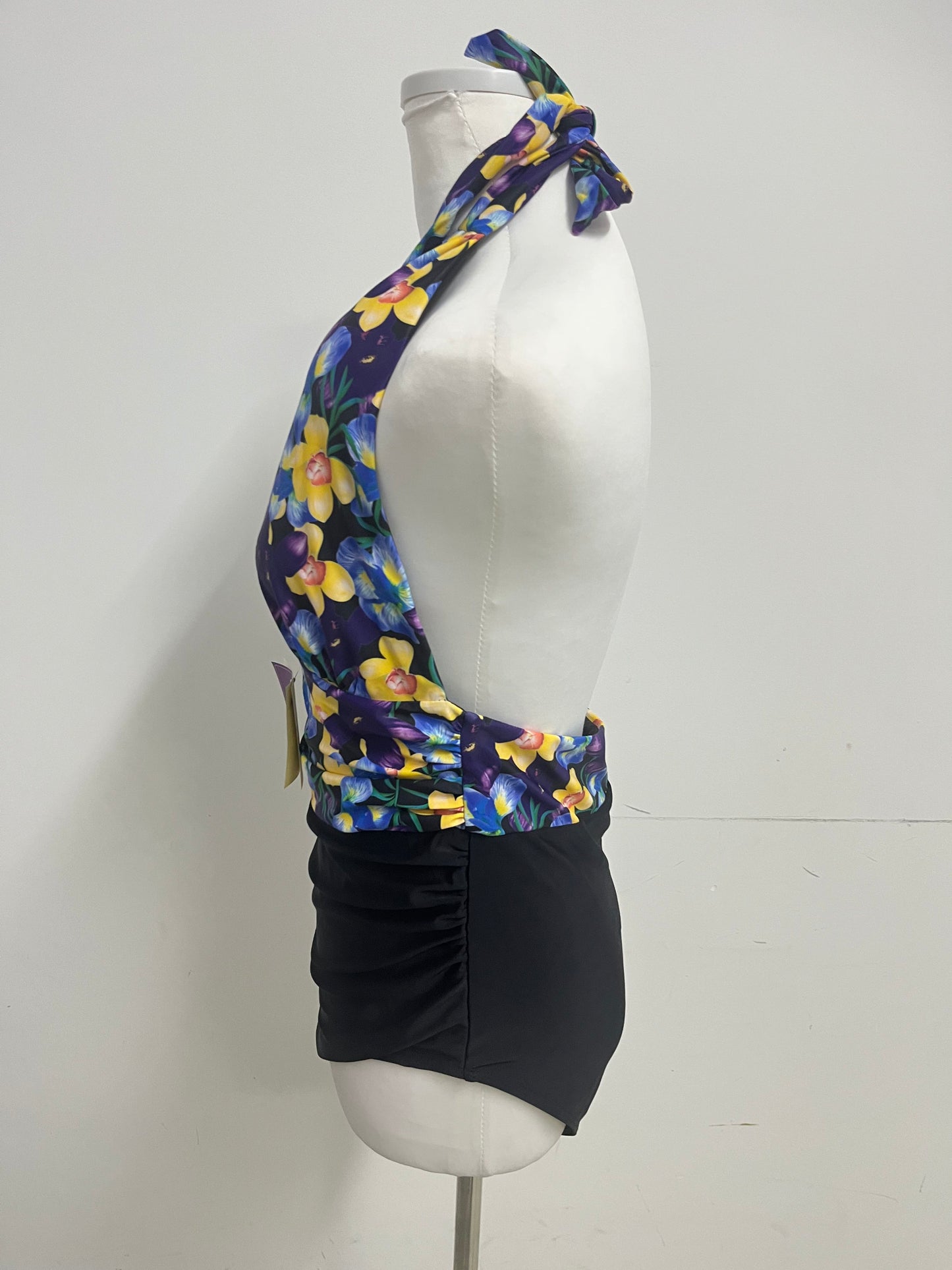 Violetop Swimsuits Floral Halter - Vibrant Print with Flattering Ruched Bottoms