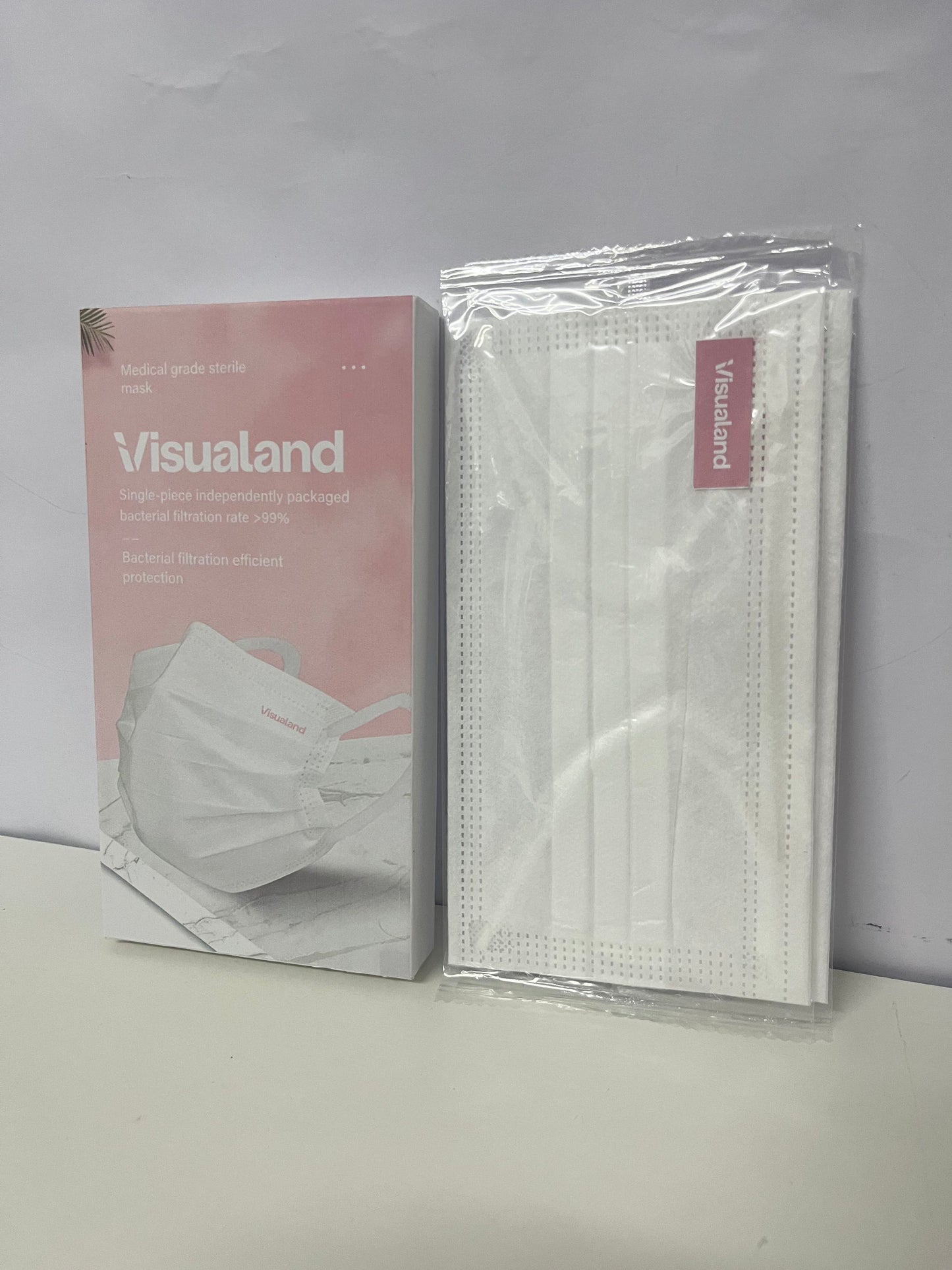 [Visualand Sanitary masks for medical purposes]——Visualand Medical Grade Sterile Face Masks - Individually Wrapped 3-Ply Disposable Masks